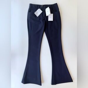 NWT Balmain Wool Twill Navy Blue Flare Trousers Size 34 FR 2 US